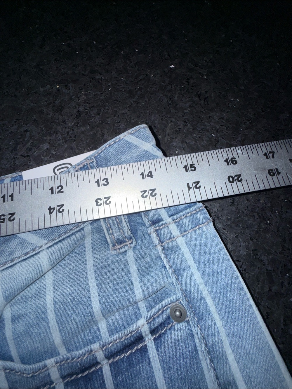 NEW ROCK & ROLL DENIM HIGH RISE EXTRA STRETCH
STRIPED TROUSER FLARE JEANS 29x32 - Picture 14 of 16